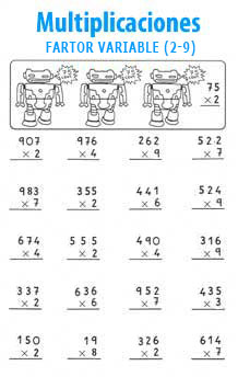 SOLUTION: Multiplicaciones multiplicaciones por 1 cifra 100